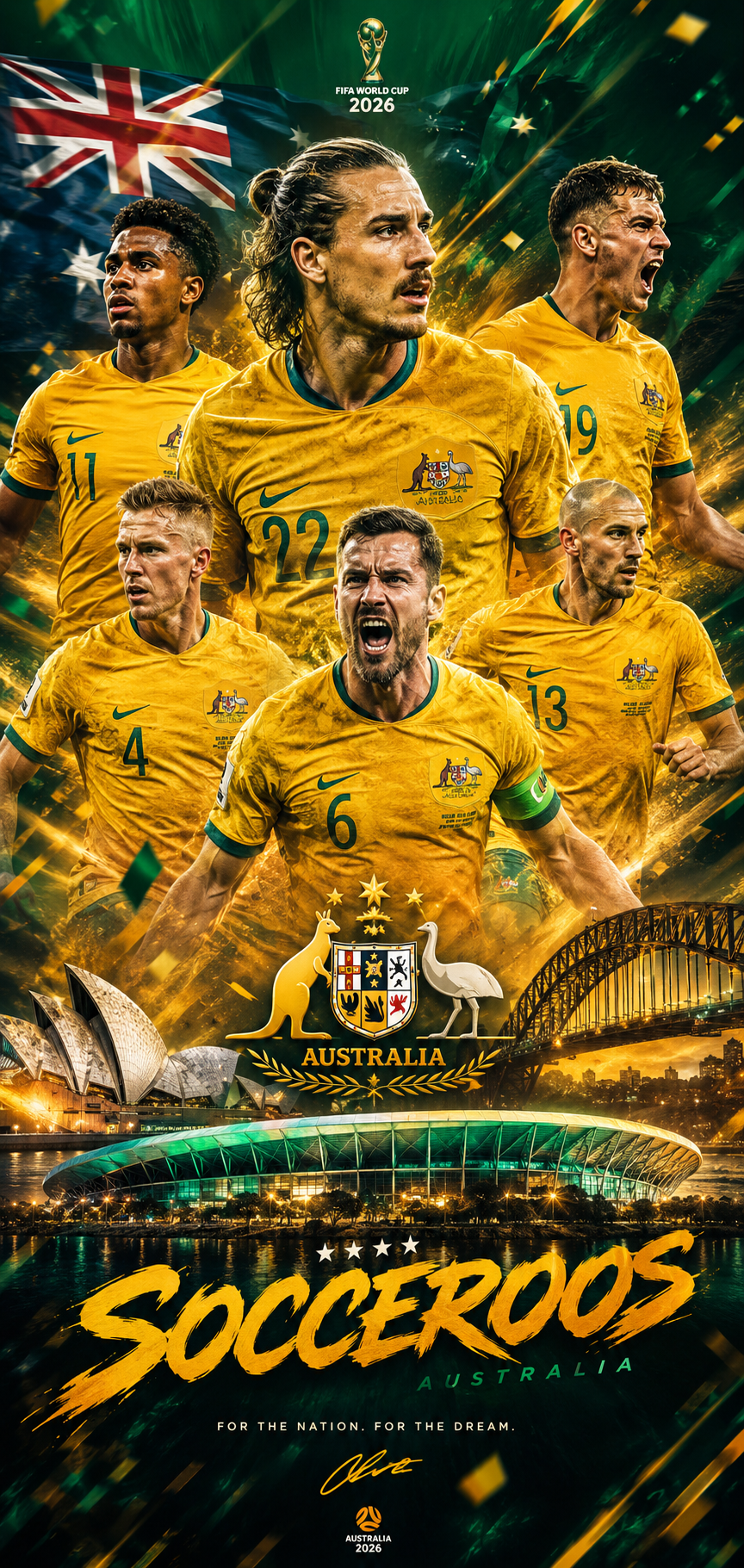 World Cup 2026 National Team Phone Wallpaper AI