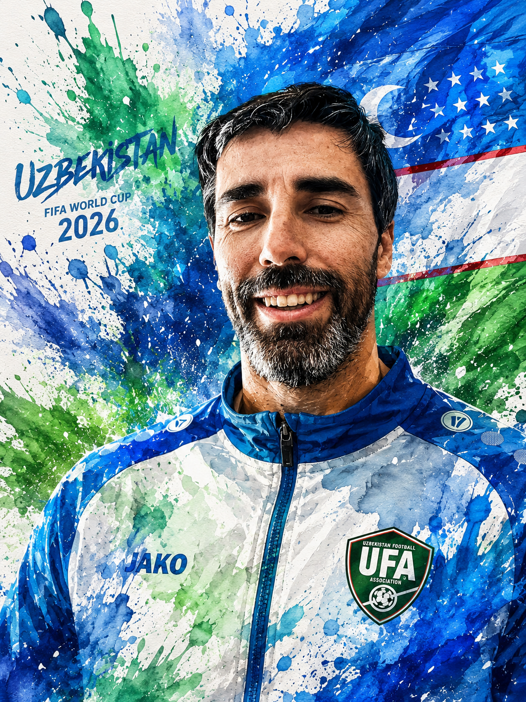 Watercolor Splash Art Portrait AI prompt World Cup 2026