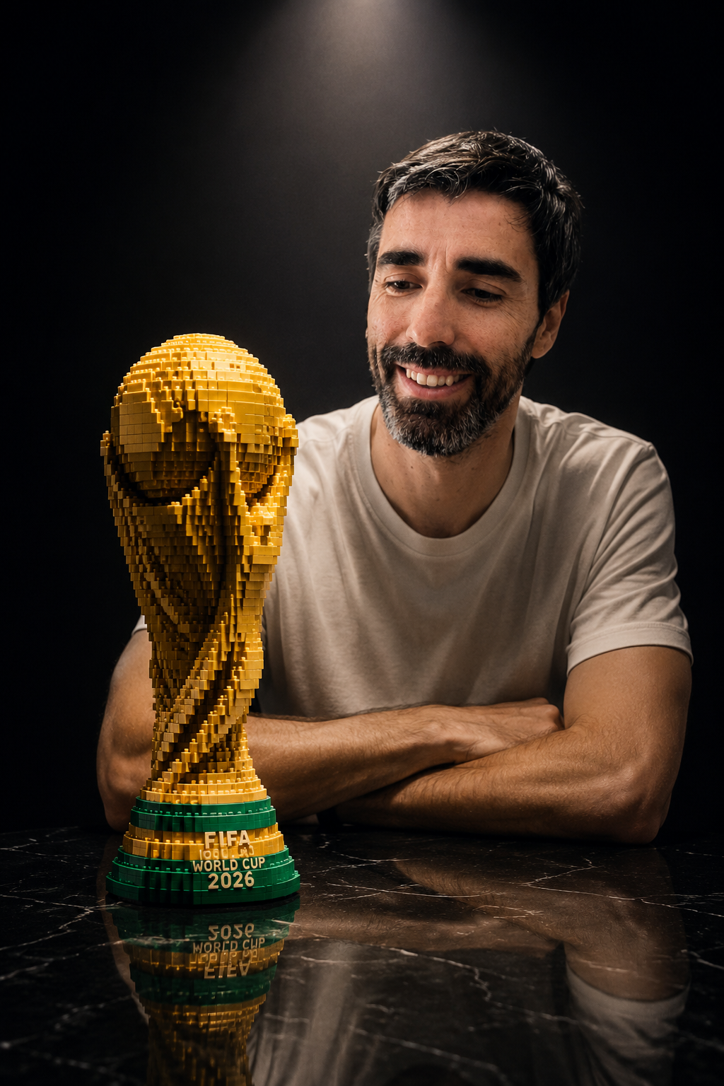 LEGO World Cup Trophy Portrait AI prompt World Cup 2026