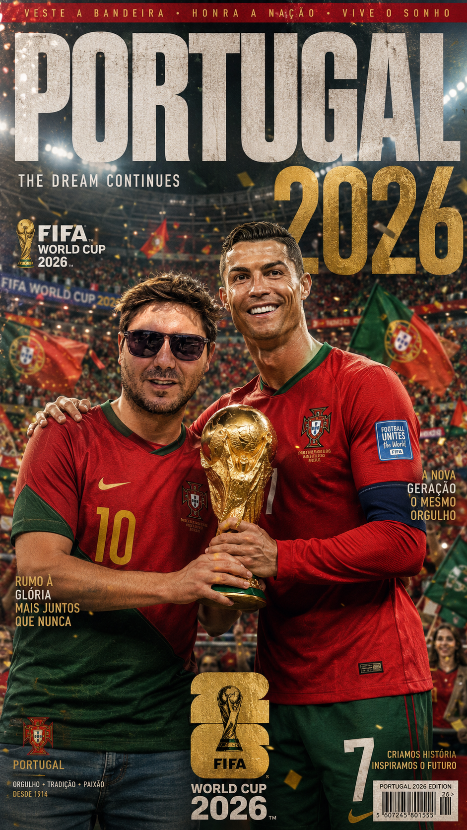 World Cup 2026 Fan & Legend Magazine Cover Poster AI Prompt