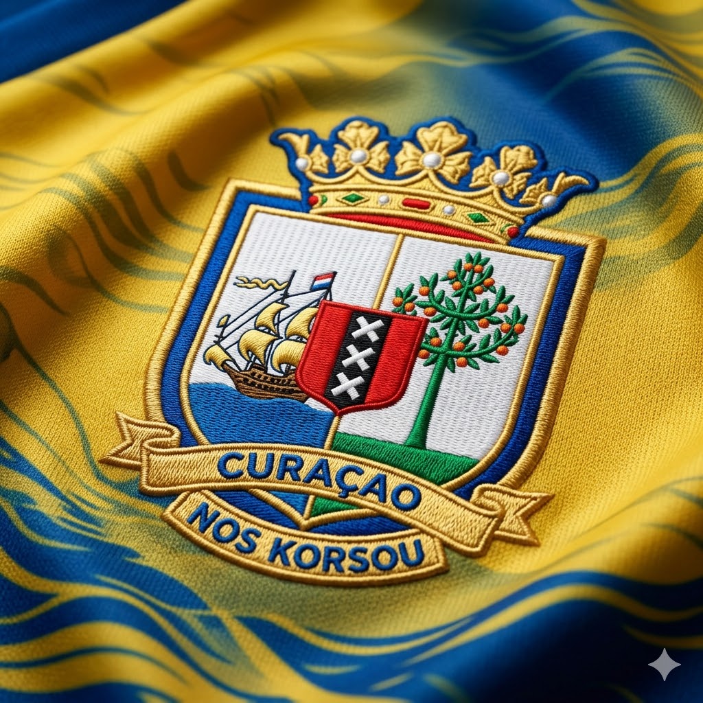 Ultra-Realistic 3D Embroidered  Crest on Premium Fabric AI prompt World Cup 2026