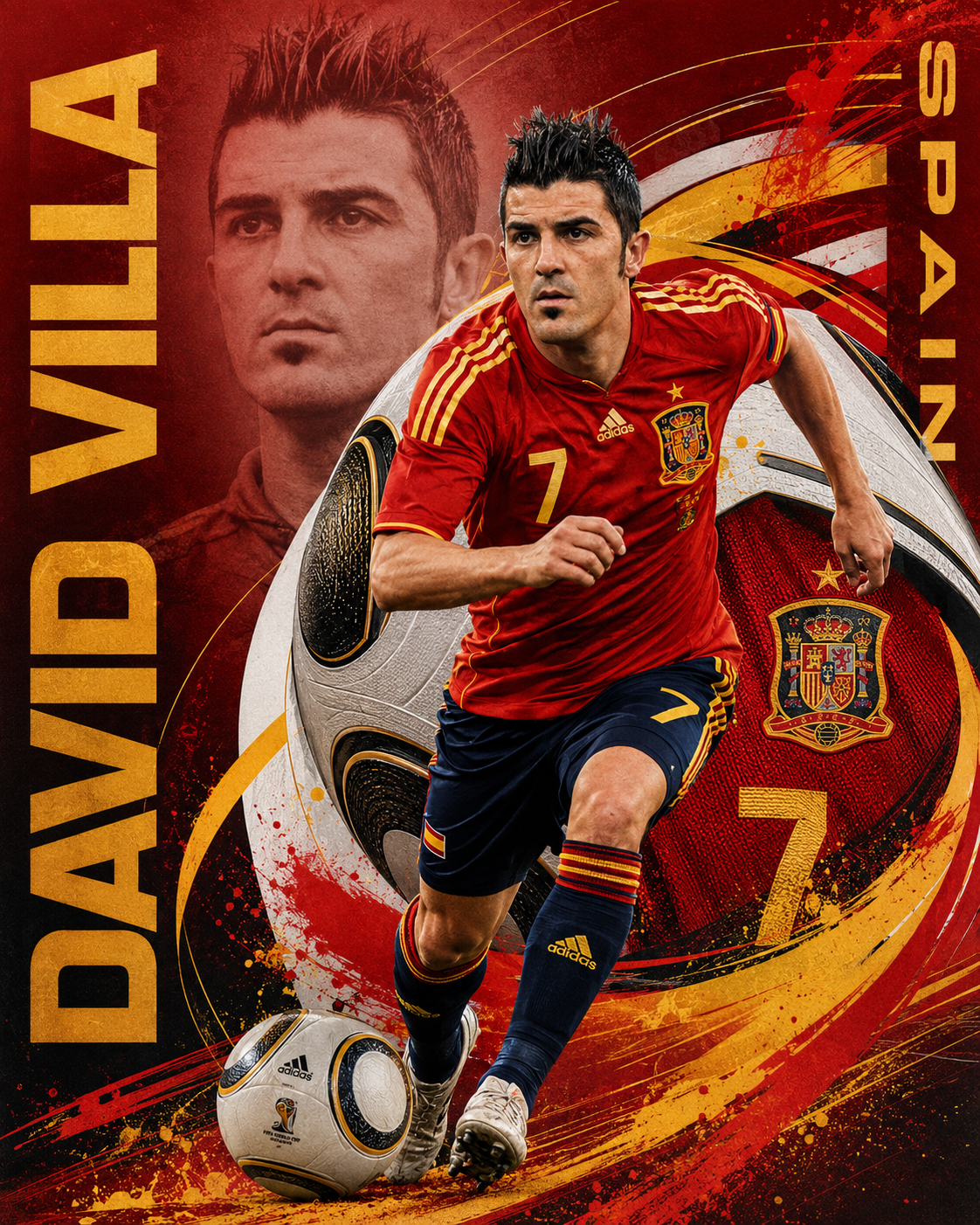 Premium Collectible Football Icon – Editorial Sports Poster AI prompt World Cup 2026