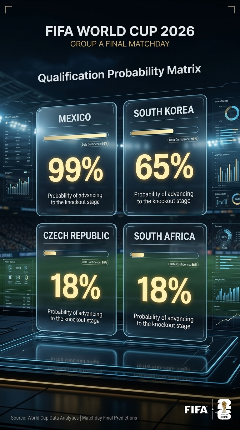 Professional 4K Data-Driven Sports Infographic – FIFA World Cup 2026 Group Stage Qualification Matrix AI prompt World Cup 2026