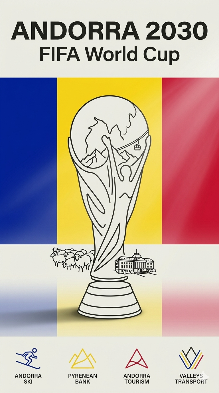 Minimalist Premium 4K Vertical Sports Poster – Hypothetical World Cup Host Nation AI prompt World Cup 2026
