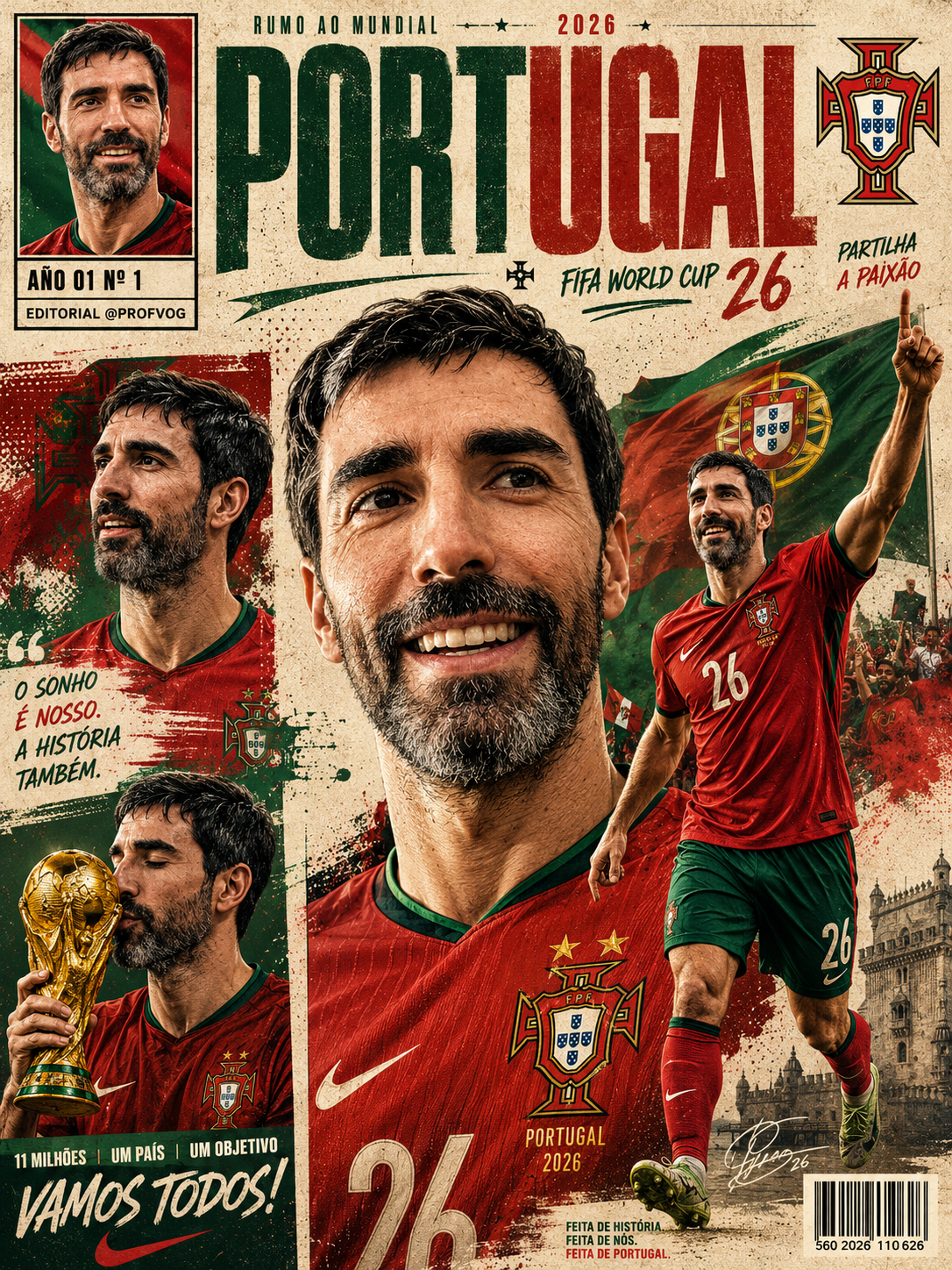 Sports Editorial Poster – Professional Athlete Campaign Photography Masterpiece AI prompt World Cup 2026