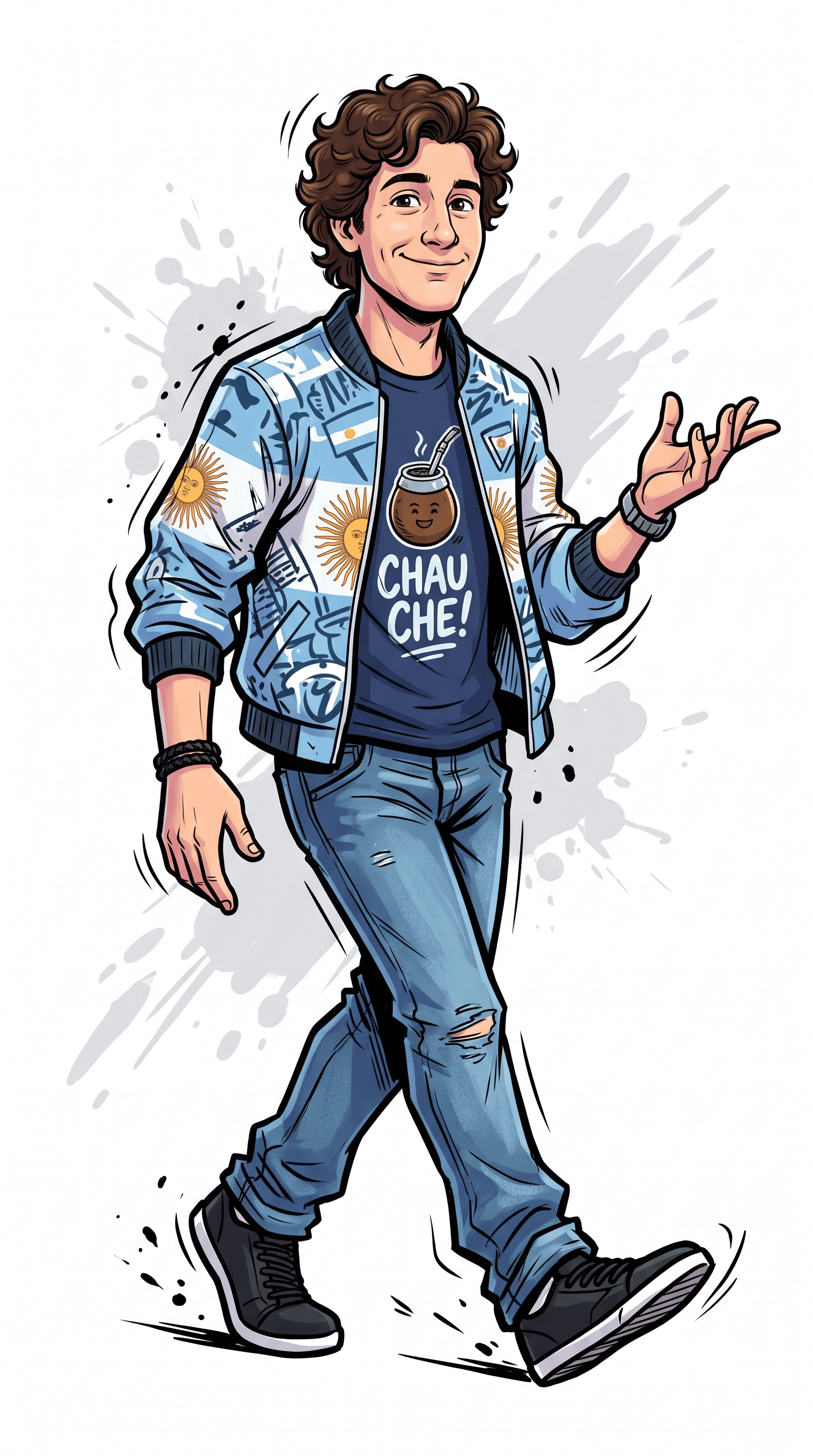 Full-Body Character Caricature Illustration – Comic Book Streetwear Art Masterpiece AI prompt World Cup 2026