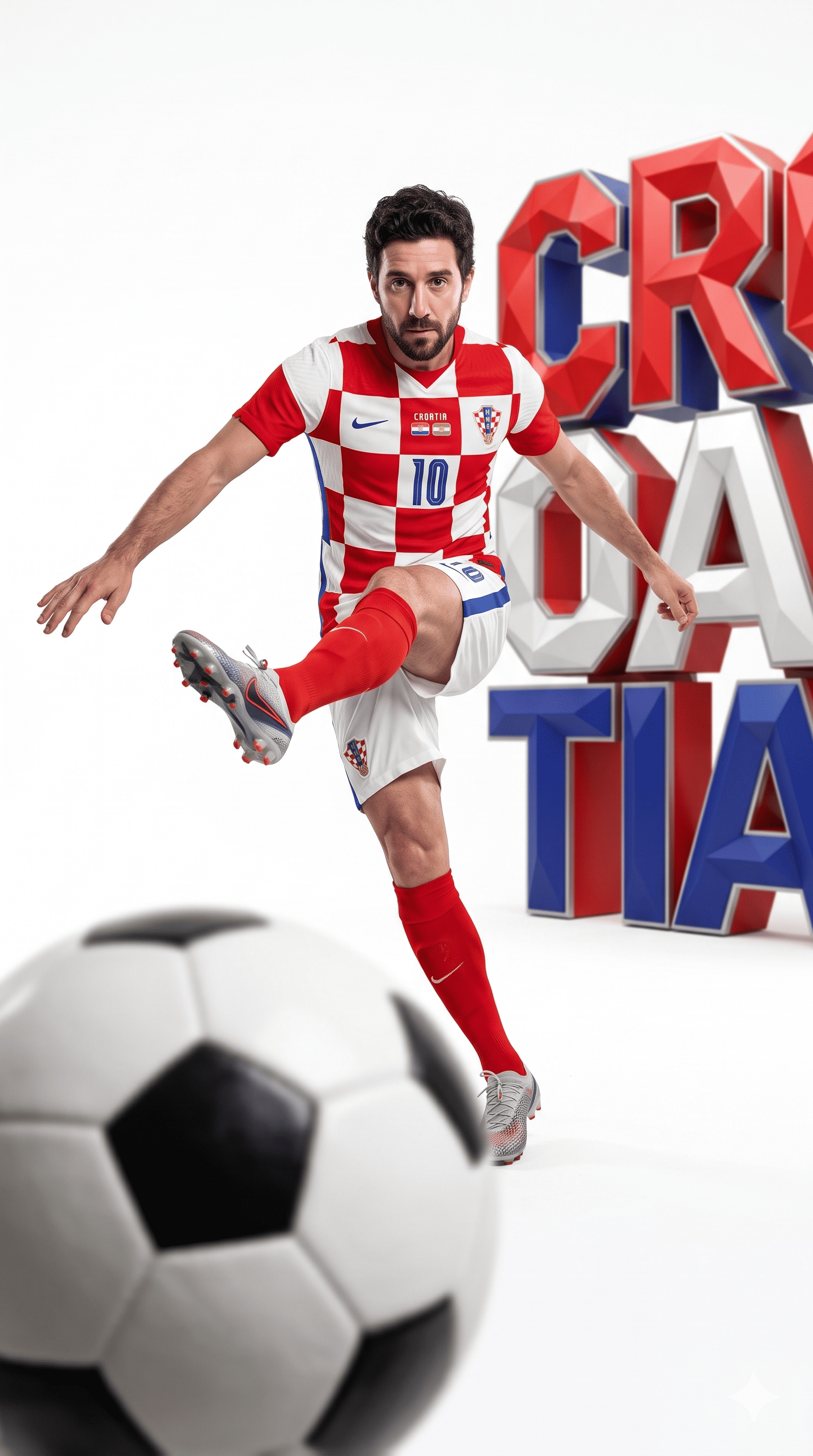 Professional Sports Studio Photography – Athletic Action Portrait Masterpiece AI prompt World Cup 2026