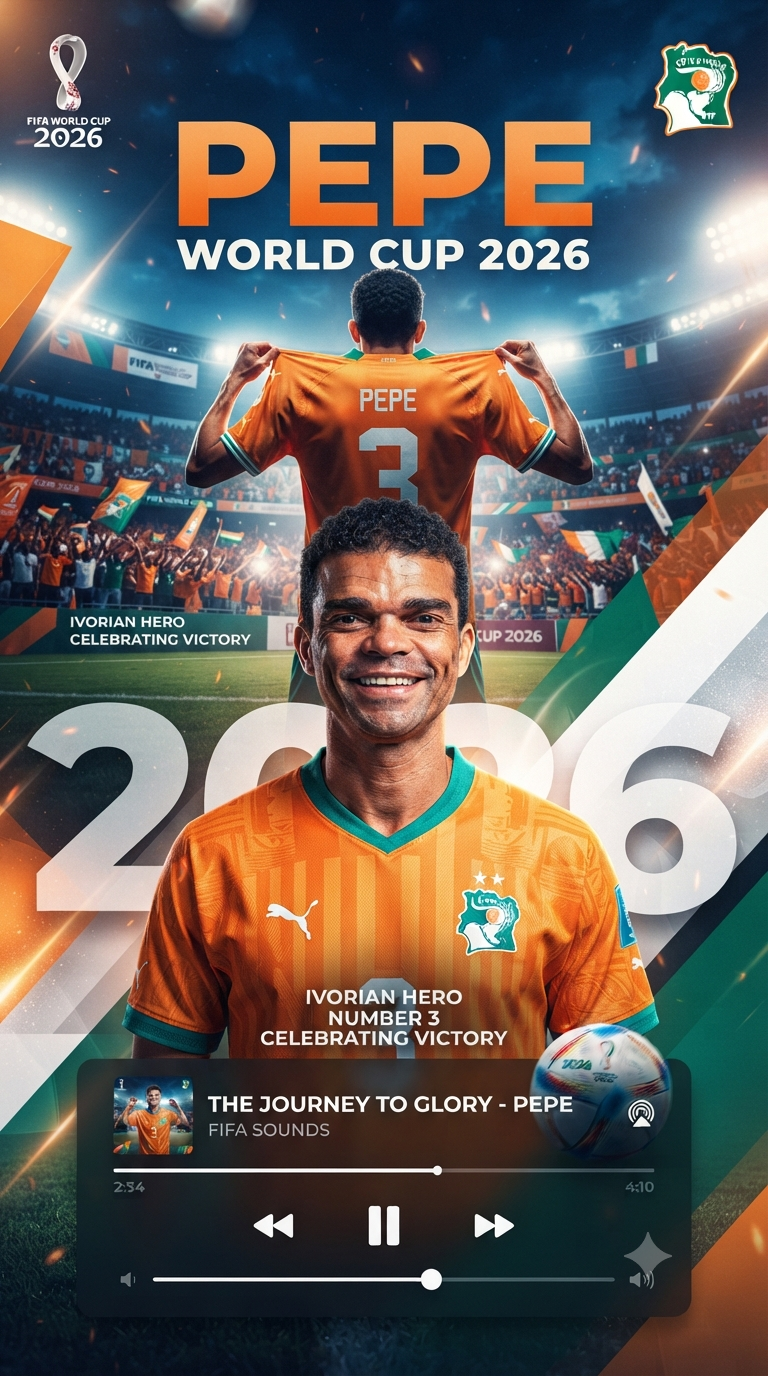 Premium Sports Celebration Poster – World Cup 2026 Player Hero Layered Masterpiece